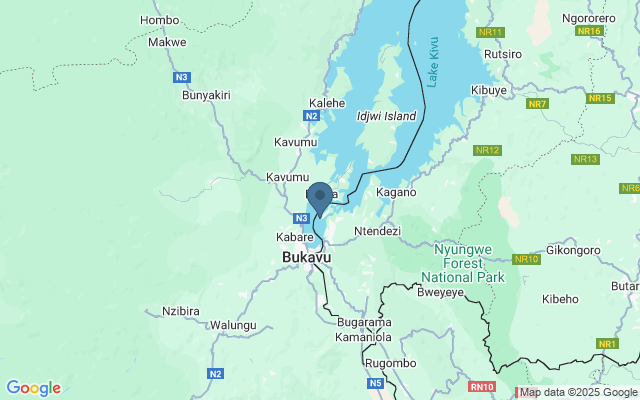 Kaart met locatie Lake Kivu